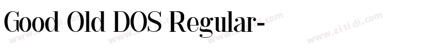 Good Old DOS Regular字体转换